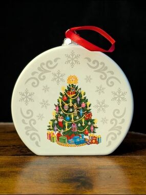 Temp-tations Tara Christmas Recipe Ornament Santa Sugar Cookies Ceramic Boxed